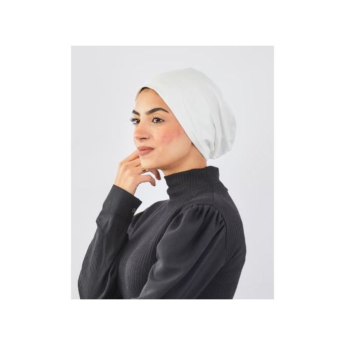 Tie Shop Bonnet Without Stitching – Cotton - Off White - Free Size