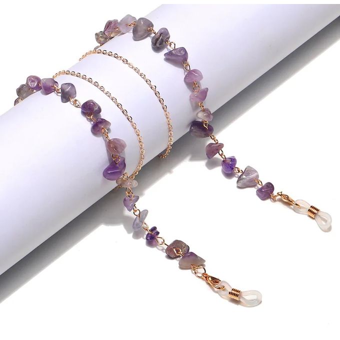 Bracelets Stone Decor Glasses Chain With Gold Color