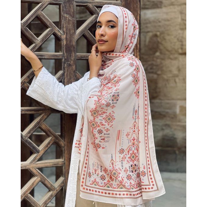 Tie Shop Etamine - Chiffon - Size 200*75 - Multicolour - Beige