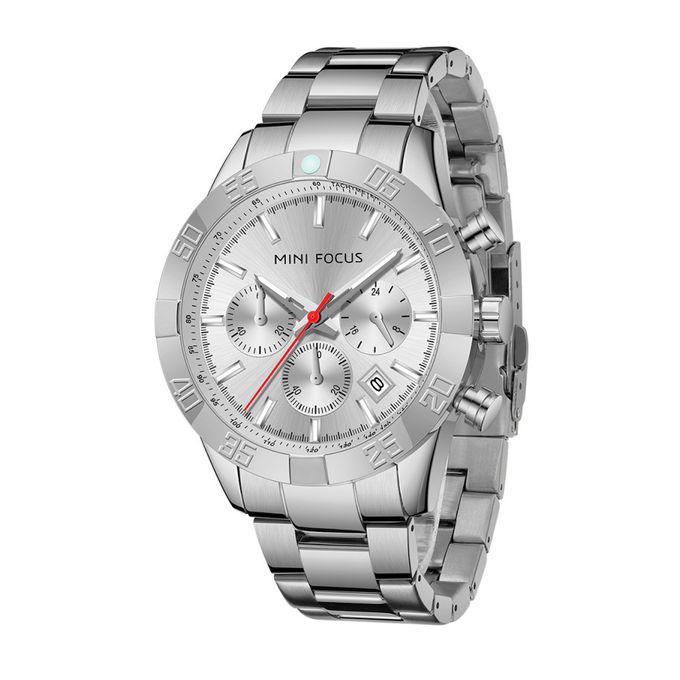 Mini Focus Men's Quartz Watches Stainless Steel Silver 0416