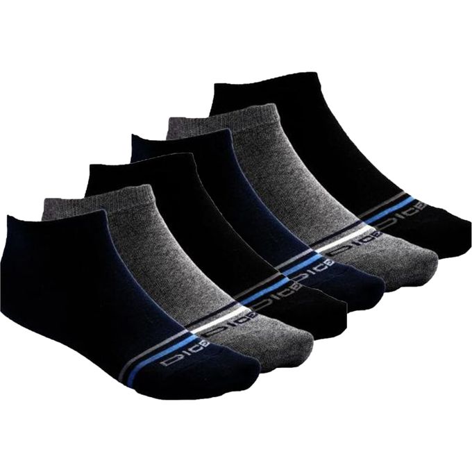 Dice Set Of (6) Cotton Ankle Socket Socks