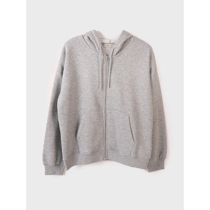 LC Waikiki Women's Hoodie Long Sleeve Plain Zippered Sweatshirt