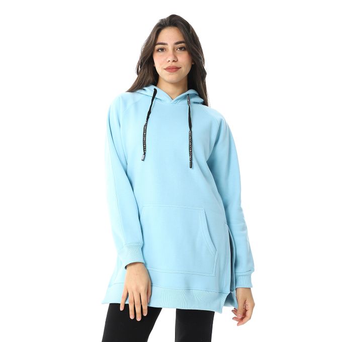 Caesar Women Closed Hoodie With Two Open Sides And Front Pocket