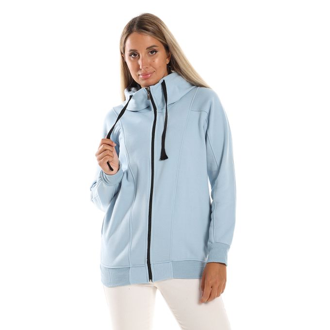 Caesar Woman Hoodie With Zipper And Pocket