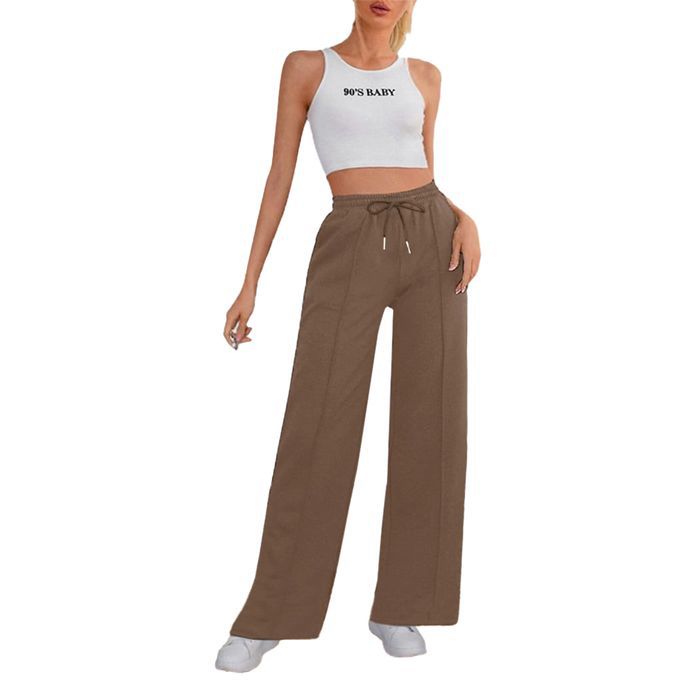 Nileton Sportswear - Sport Leggings Pants With Wide Leg - High Waist