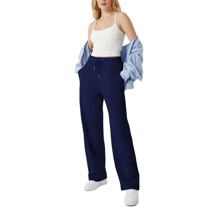 Nileton Sportswear - Sport Leggings Pants With Wide Leg - High Waist