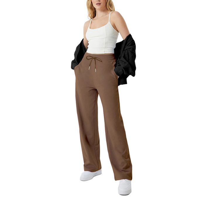 Nileton Sportswear - Sport Leggings Pants With Wide Leg - High Waist