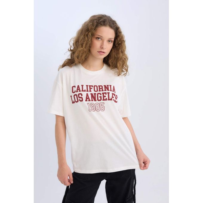 Defacto Oversize Fit Crew Neck Short Sleeve T-Shirt