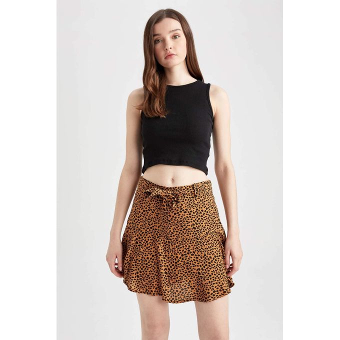 Defacto Woman Fit And Flare Woven Skirt