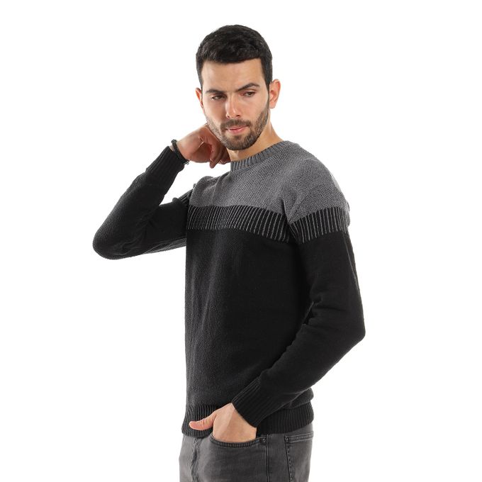 Caesar Wool Mens Pullover With Multi Design