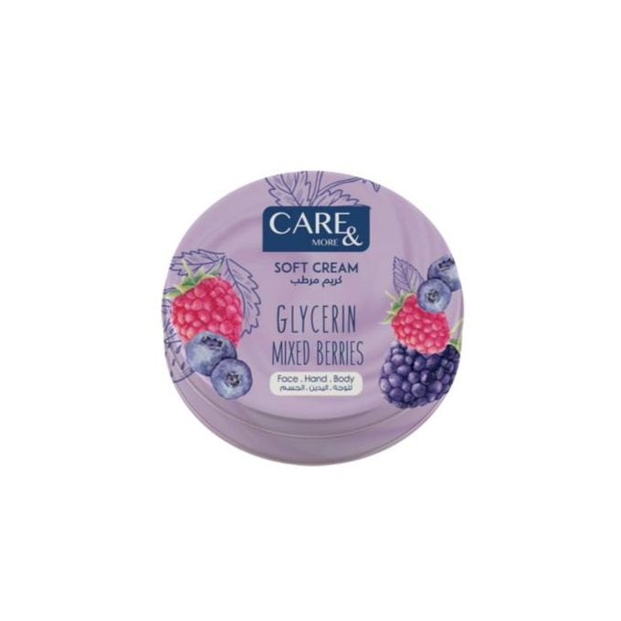 Care & More Soft Cream With Glycerin Mixed Berries - 75 ML