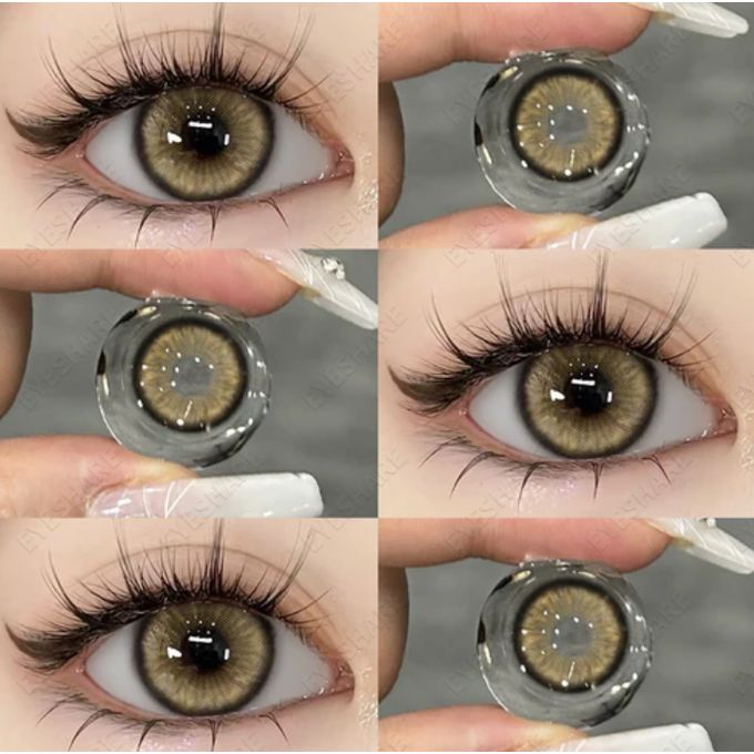 SHEIN EYE SHARE Diamond Brown Contact Lenses For Eye