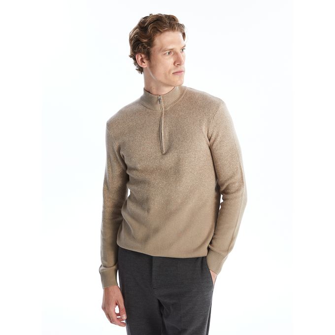 LC Waikiki Turtle Neck Long Sleeve Men's Tricot Sweater