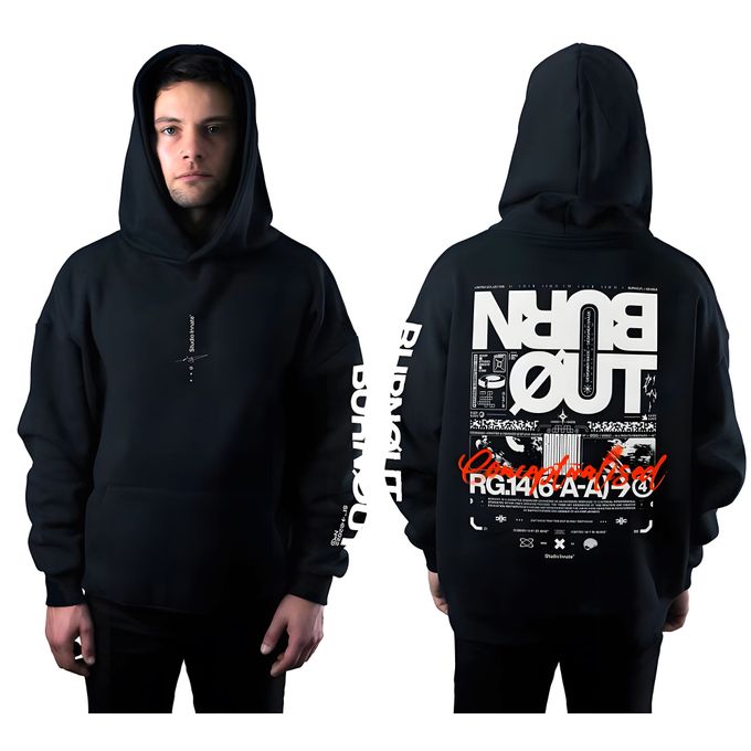 AKAI Store Hoodie Sweatshirt Cotton First Rate - Black