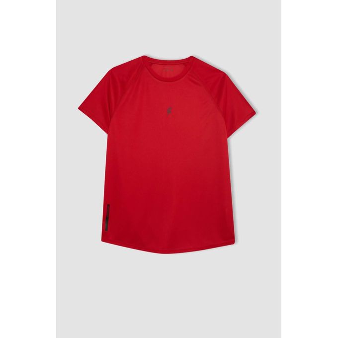 Defacto Slim Fit Crew Neck Printed Sports T-Shirt