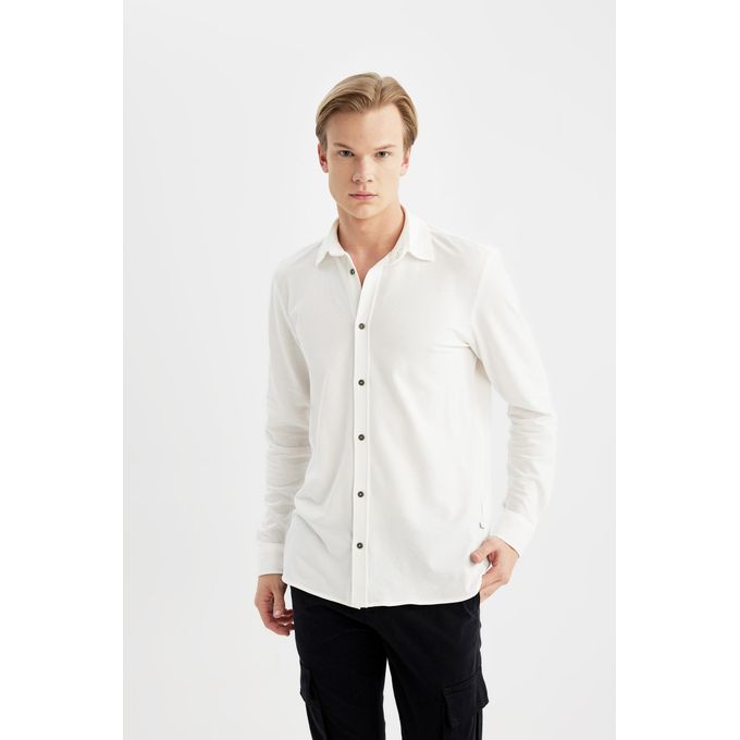 Defacto Man Regular Fit Woven Long Sleeve Shirt