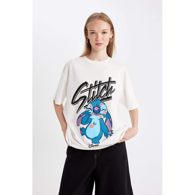 Defacto Disney Lilo & Stitch Oversize Fit T-Shirt