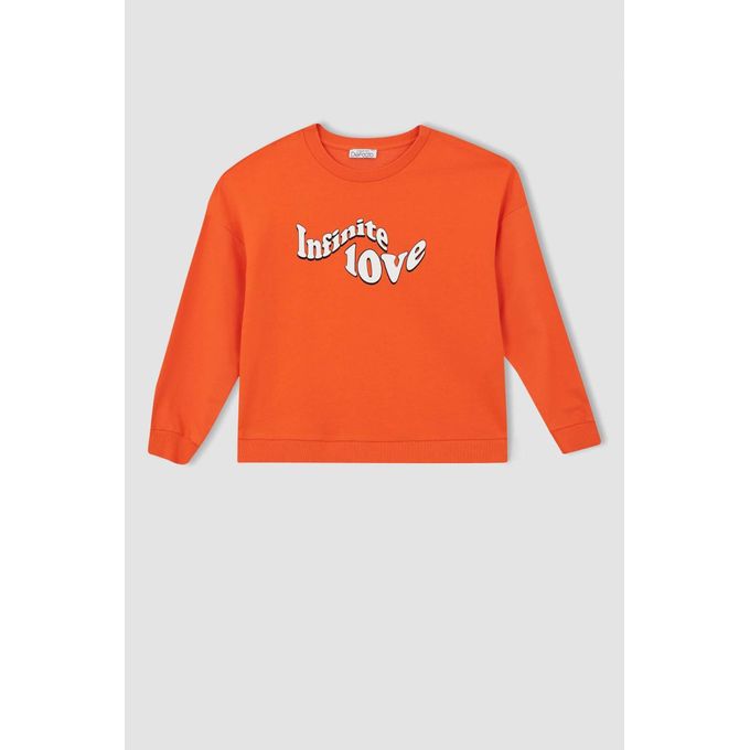 Defacto Regular Fit Printed Maternity Sweatshirt