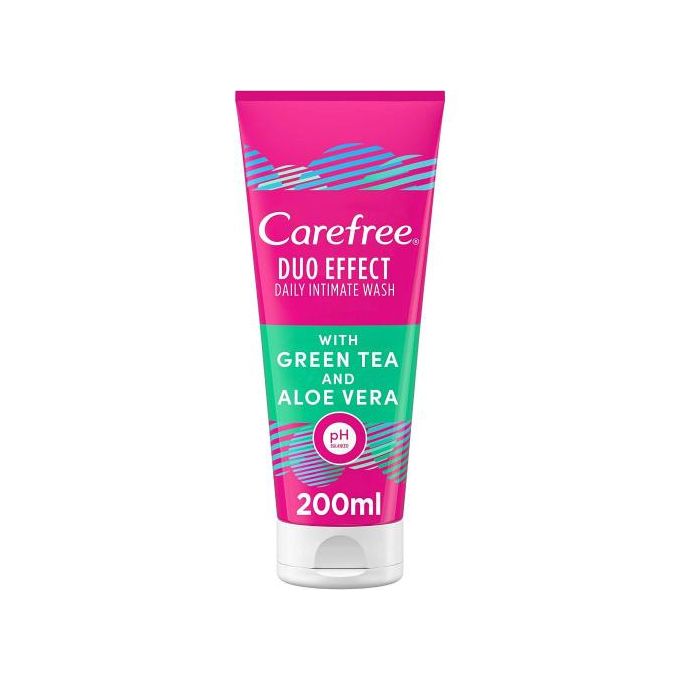 Carefree Duo Effect Daily Intimate Wash With Green Tea & Aloe Vera - 200ml