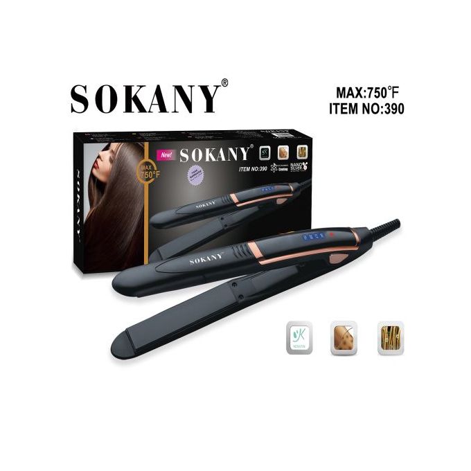Sokany Professional Hair Straightener -Black