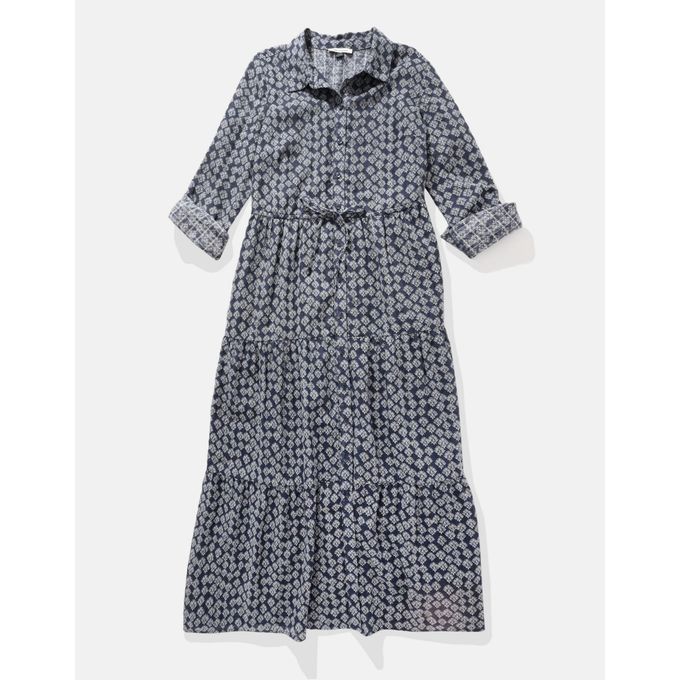 American Eagle AE Waist Tie Shirt Dress