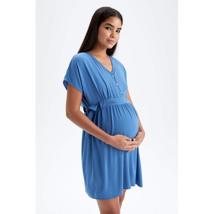 Defacto Regular Fit Standart Maternity Dress