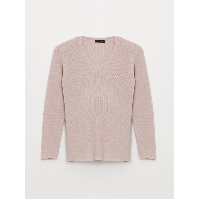 LC Waikiki V Neck Regular Long Sleeve Maternity Tricot Sweater