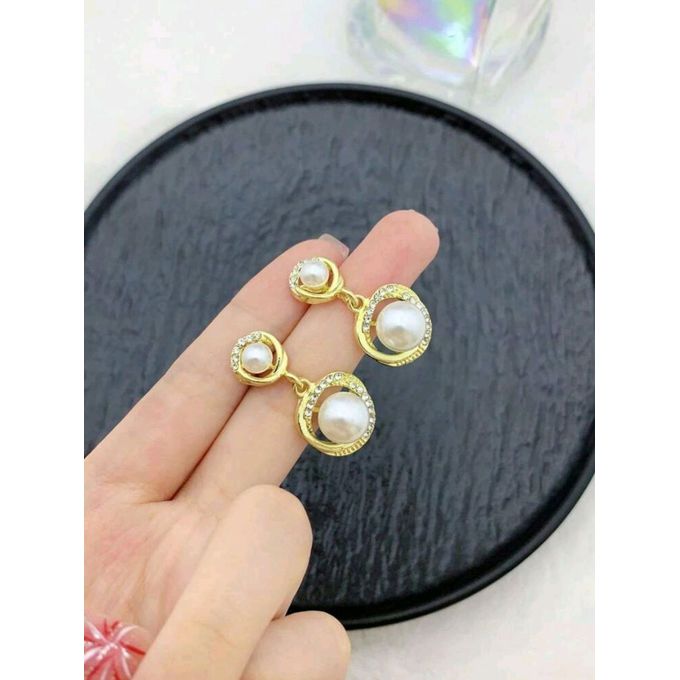 SHEIN French Style Faux Pearl Earrings For Women JEX-8181