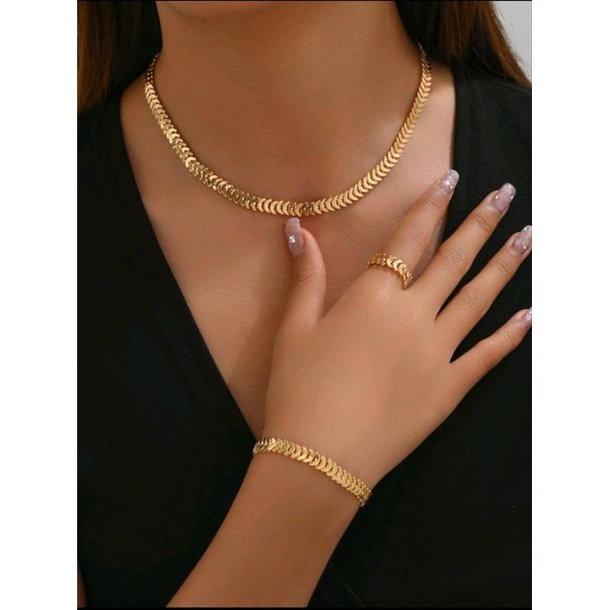 SHEIN 3pcs/set Minimalist Jewelry Set JEX-1480