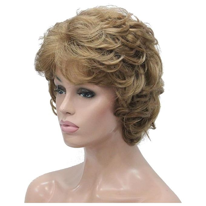 Fully Synthetic Short Curly Hair Wig For Women (Light Blonde)