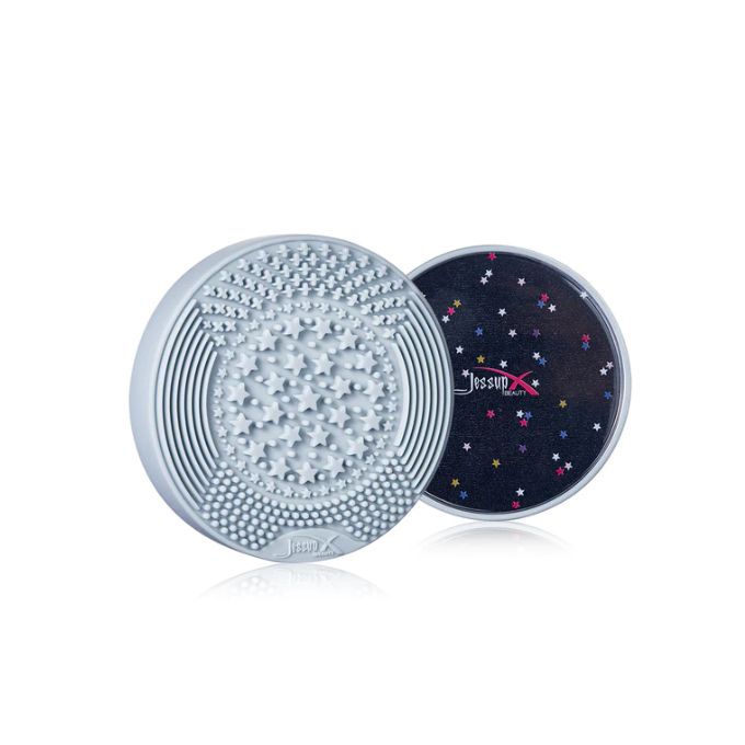 Jessup Brush Cleaner 2-IN-1 Dry(Sponge) & Wet(Silicone) - Airy Blue - A008