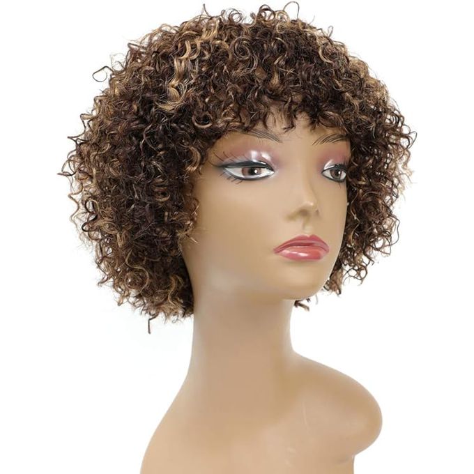 Short Curly Blonde Synthetic Hair Wig