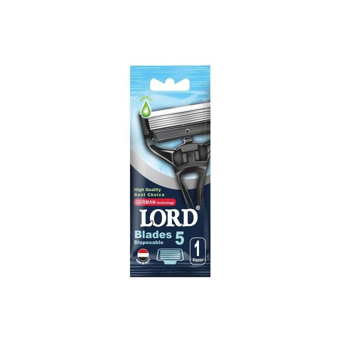 Lord ONE Disposable Razor Five Blades Plus Lubrastrip in pouch
