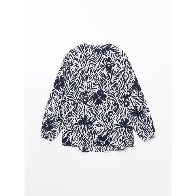 LC Waikiki Tie Collar Patterned Women's Blouse
