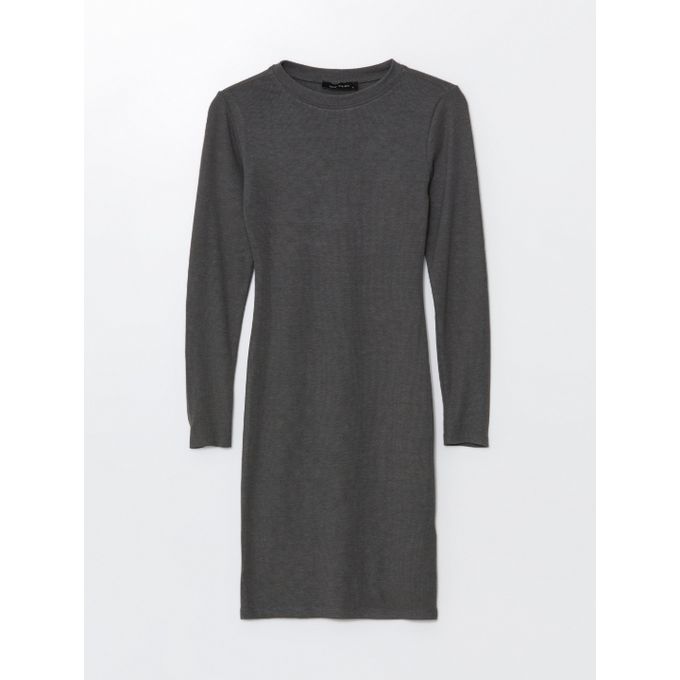 LC Waikiki Women's Crew Neck Straight Bodycon Dress