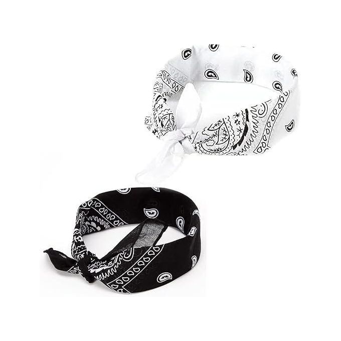 Headband for Men and Women Set - 2 Pcs - Black and White Color
