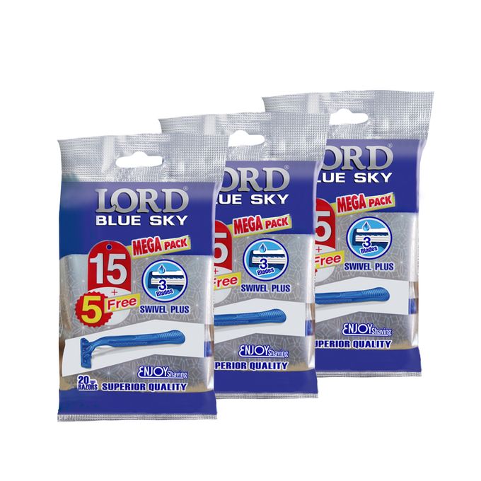 Lord 60 Disposable RazorsBlue Sky