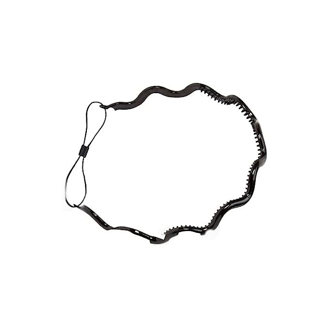 Silicone Hair Collar Scrunchies Black Hair Tie Hairstyle Zig Zag 1Pcs