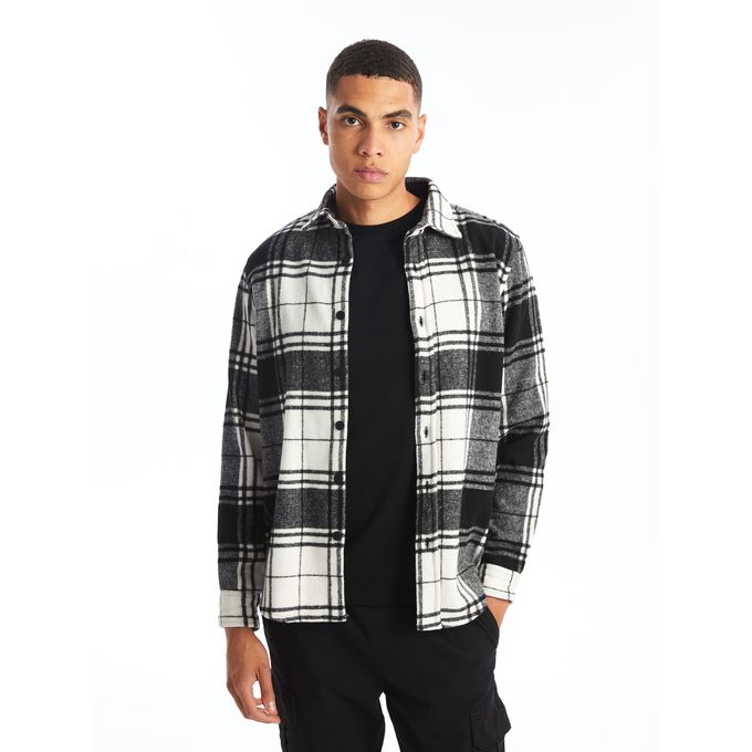 LC Waikiki Regular Fit Long Sleeve Plaid Gabardine Men's Shirt