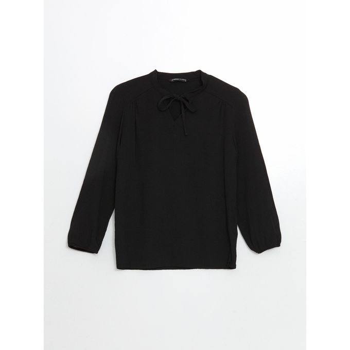LC Waikiki Bow Collar Long Sleeve Women Blouse