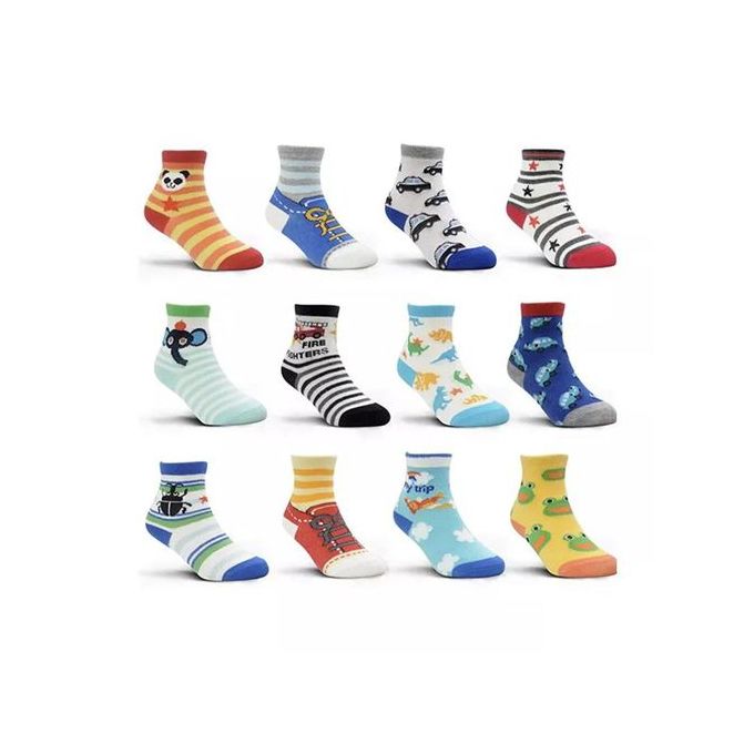 AM-Shop Set Of (12) Socks - For Kids – Color May Vary