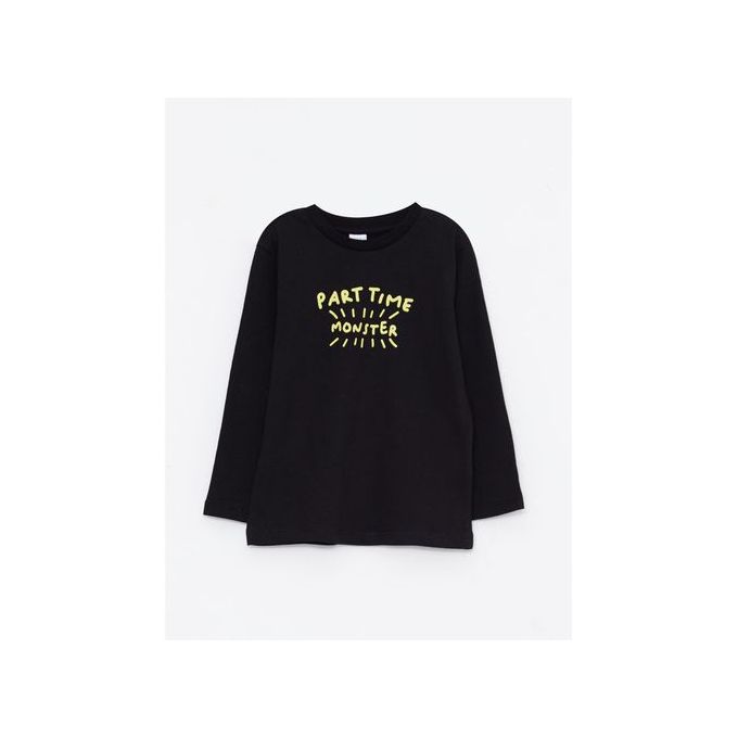 LC Waikiki Crew Neck Long Sleeve Printed Baby Boy T-Shirt.