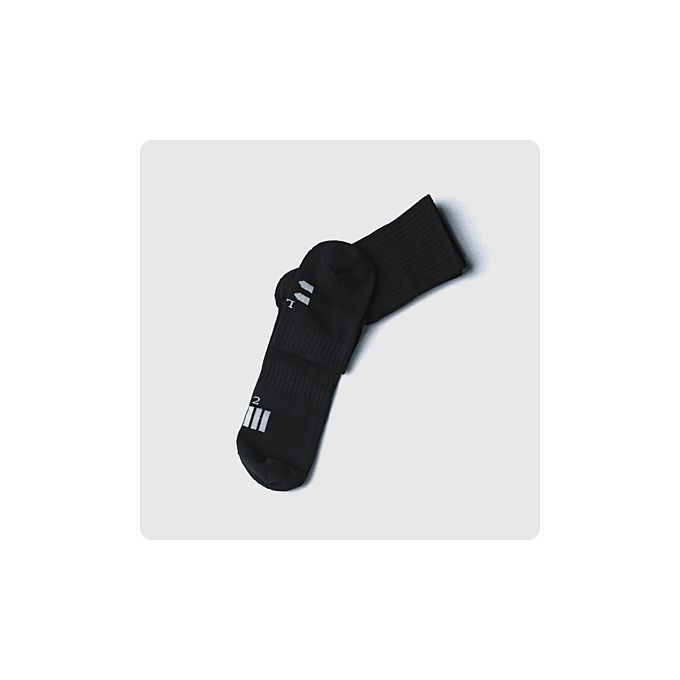 Black & White Black Long Socks High-Rise Comfort