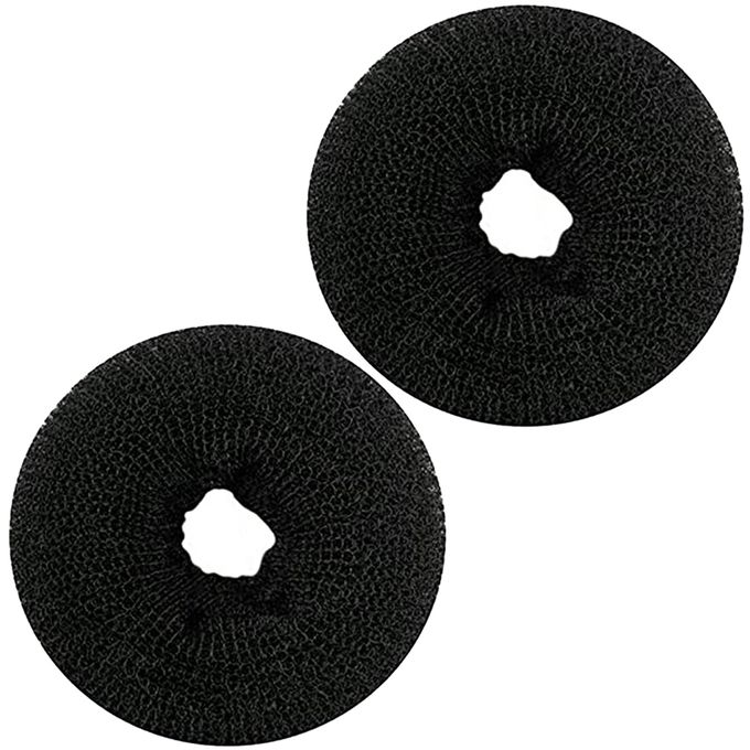 Donut HairStyling Tuck Black Hair Tie Bun Hairstyle S2-2Pcs