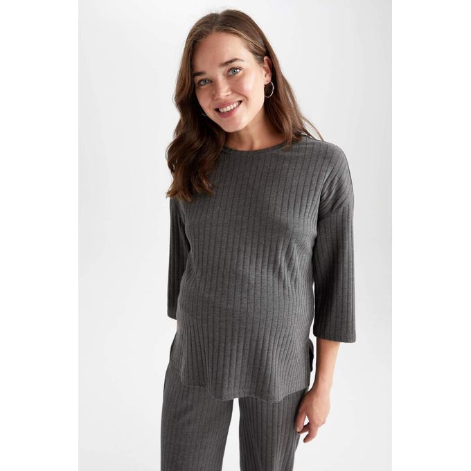 Defacto Regular Fit Basic Maternity Sweatshirt