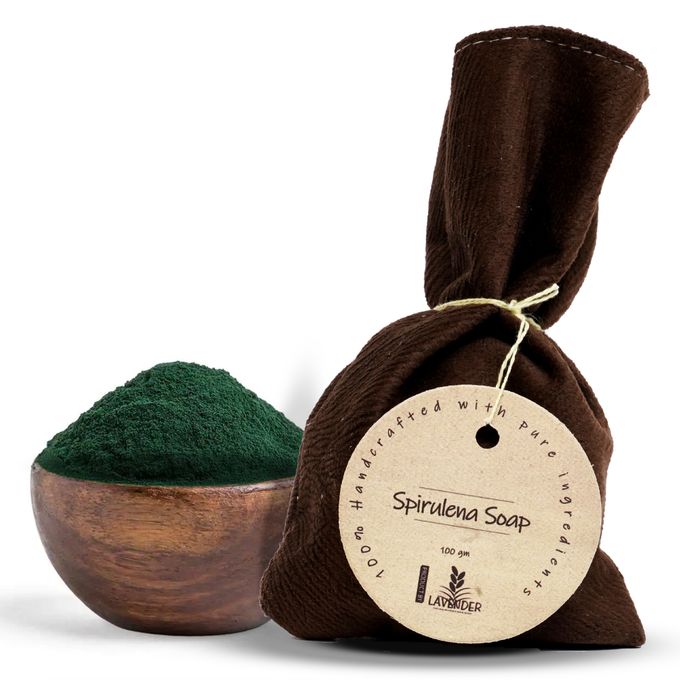 Lavender Natural Spirulena Soap For Skin Freshness