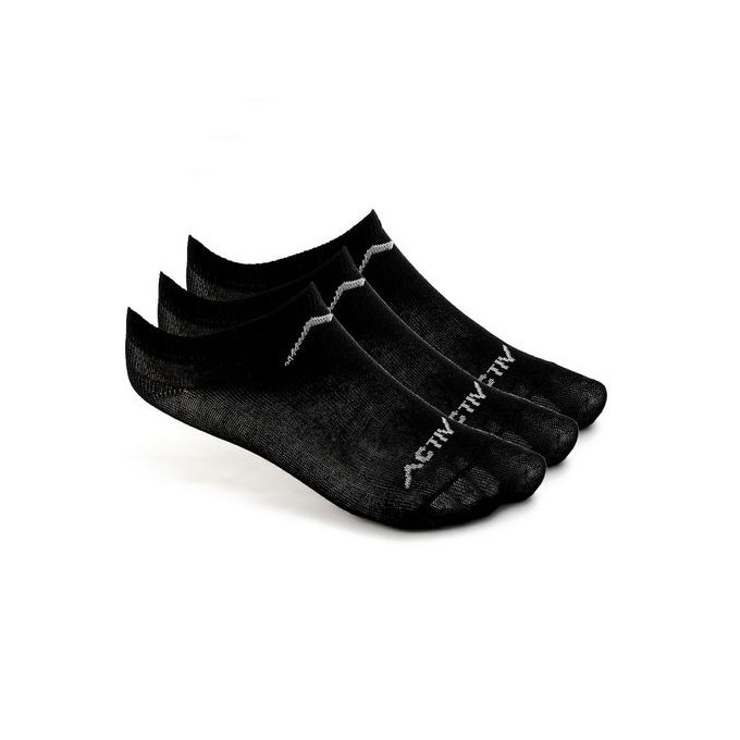 Activ Kids Set Of Three Solid Socks - Black
