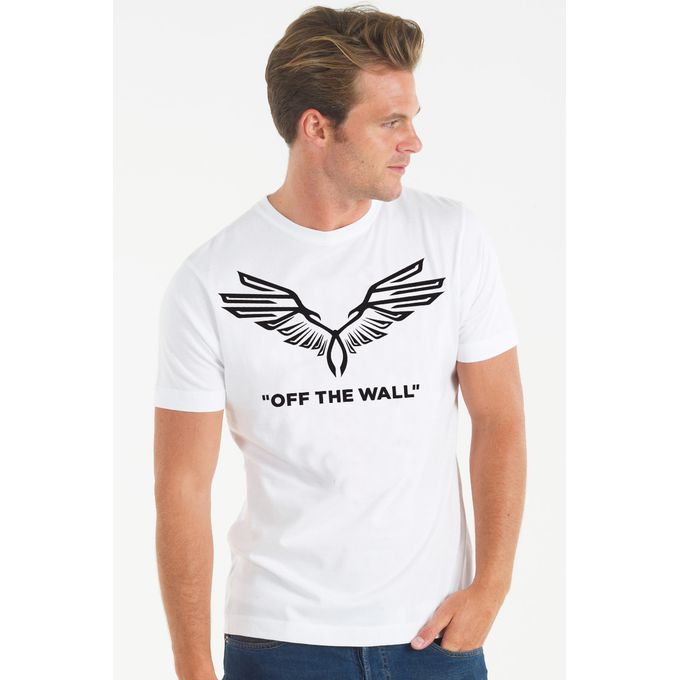 AKAI Cotton Printed T-Shirt - White