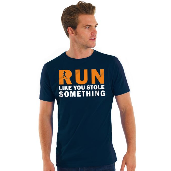 AKAI Run Cotton T-Shirt First Rate For Men - Dark Blue