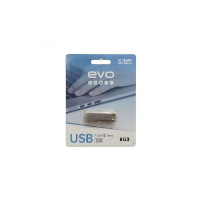 Evo S20 USB Flash Drive, 8GB - Silver